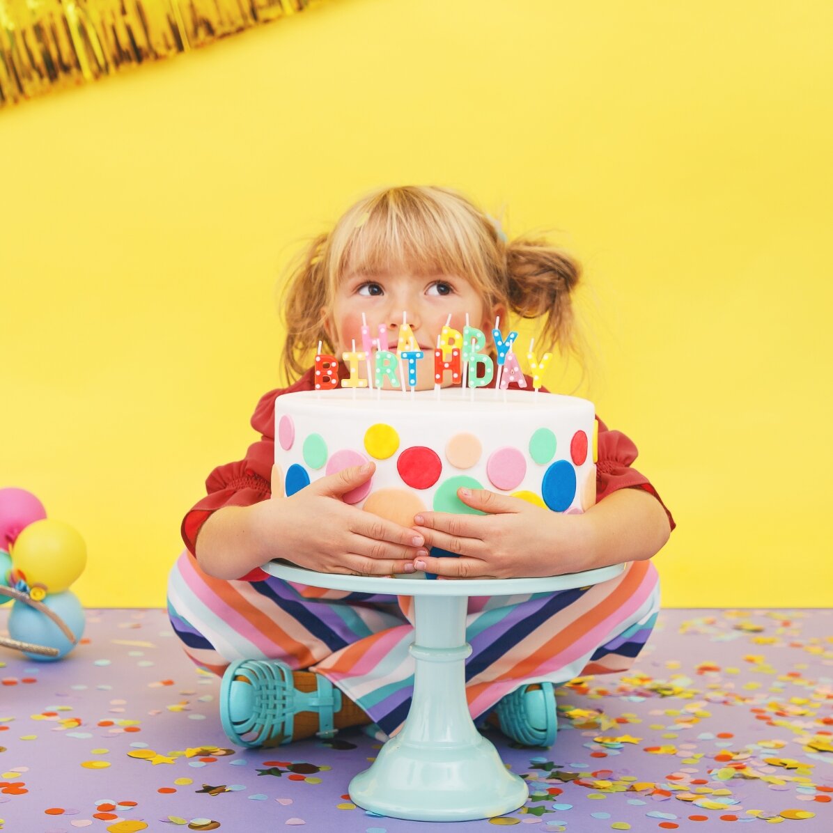 Lumânări pentru tort - set Happy Birthday