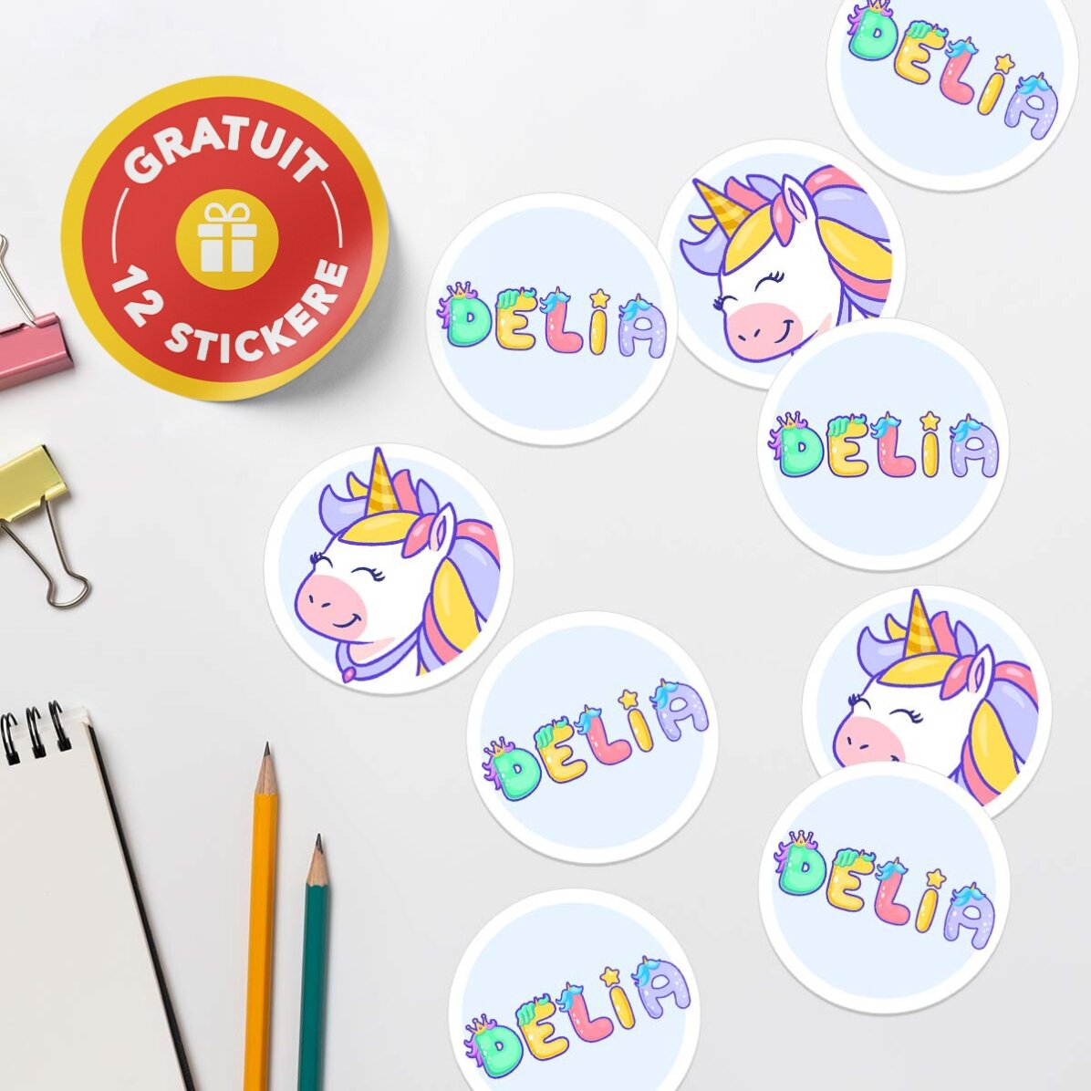 Személyre szabott készlet óvodába vagy iskolába – Unicorn