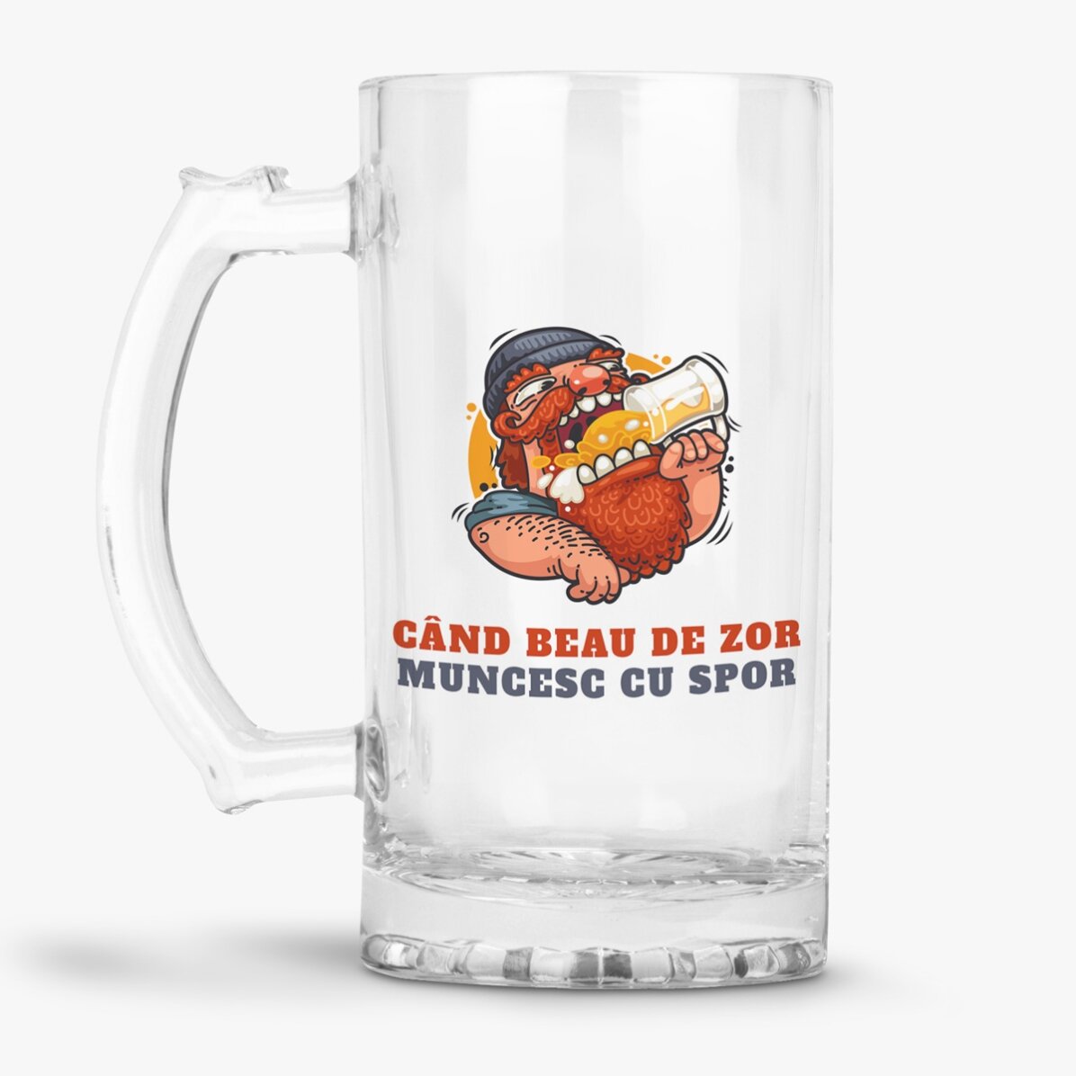 Set personalizat - doză de bere și halbă - Când beau bere...