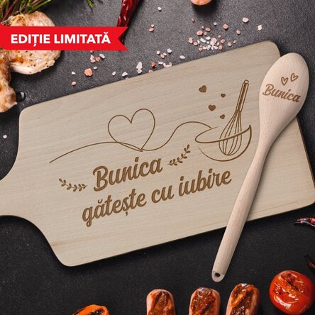 Set cadou tocător și lingură pentru Bunica