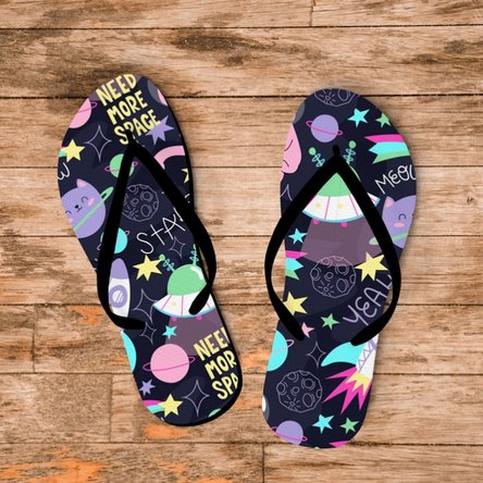 Șlapi pentru copii Space Kitty