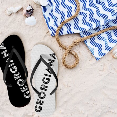 Șlapi personalizați cu text