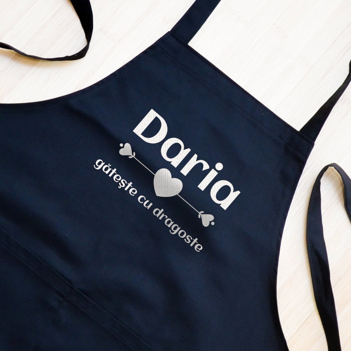 Șorț personalizat cu text - Gătim cu dragoste