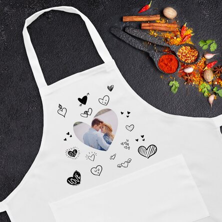 Személyre szabott válogatás szív alakú fotóval