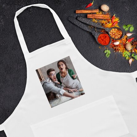 Șorț personalizat cu o poză - Model pătrat