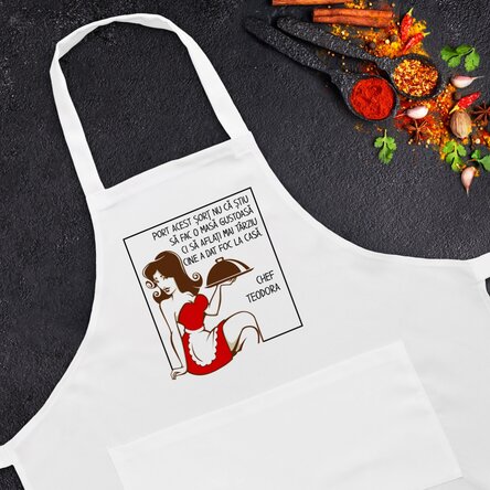 Șorț personalizat cu text pentru ea x Flick