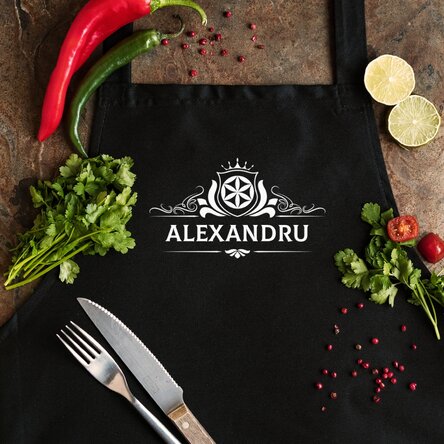 Șorț personalizat cu text - Royal