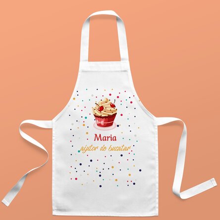 Șorț personalizat pentru copii cu text - Ajutor de bucătar