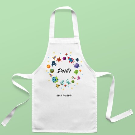 Șorț personalizat pentru copii cu text - Cosmos