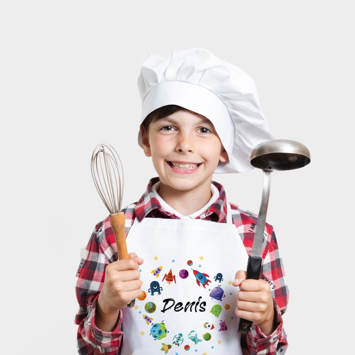 Șorț personalizat pentru copii cu text - Cosmos