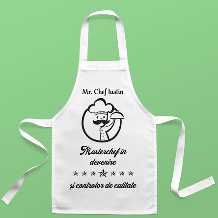 Șorț personalizat pentru copii cu text - Masterchef