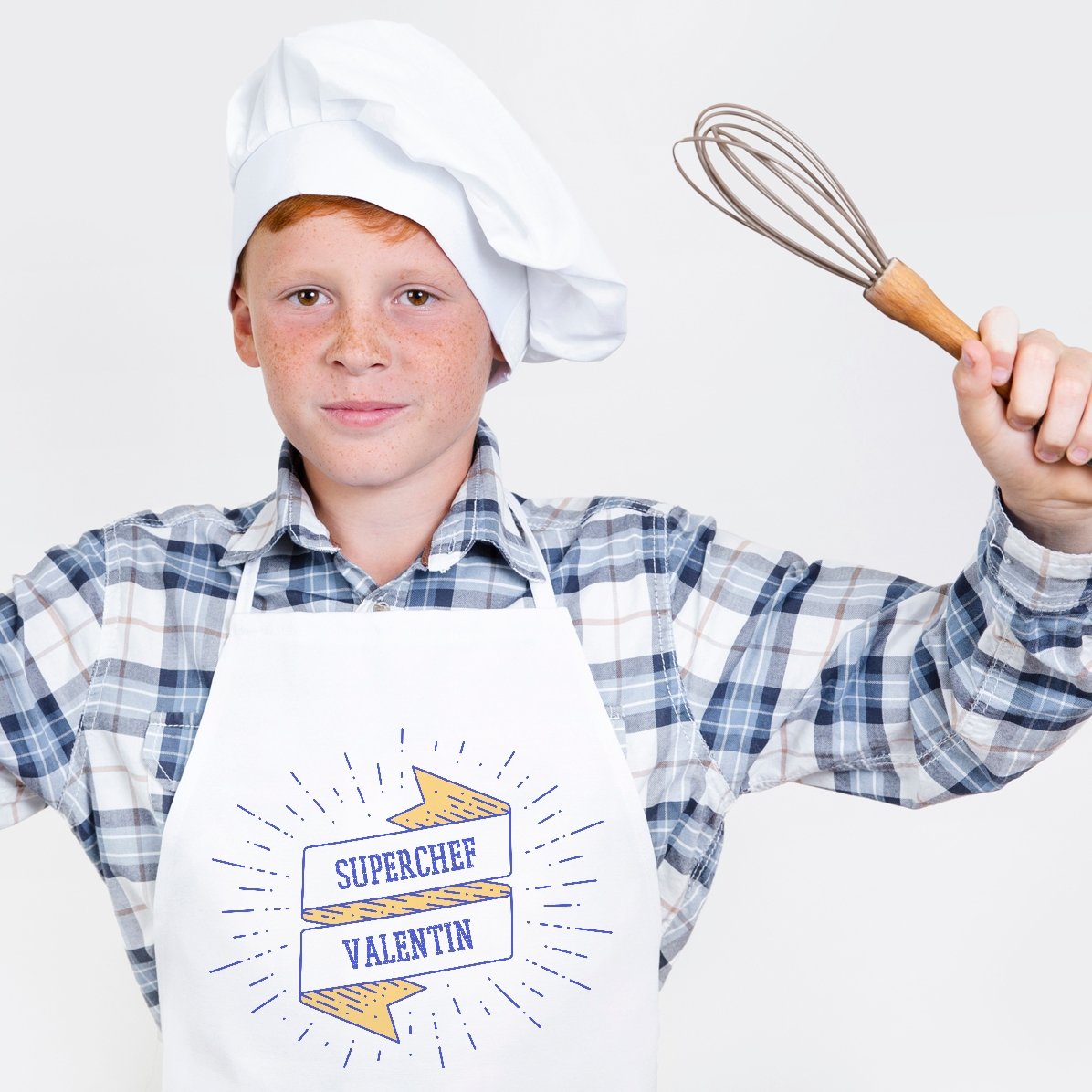 Șorț personalizat pentru copii cu text - Superchef