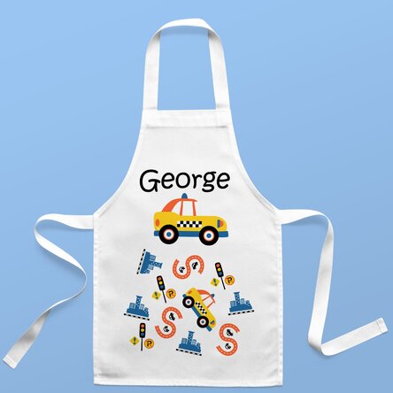 Șorț personalizat pentru copii cu text - Trafic