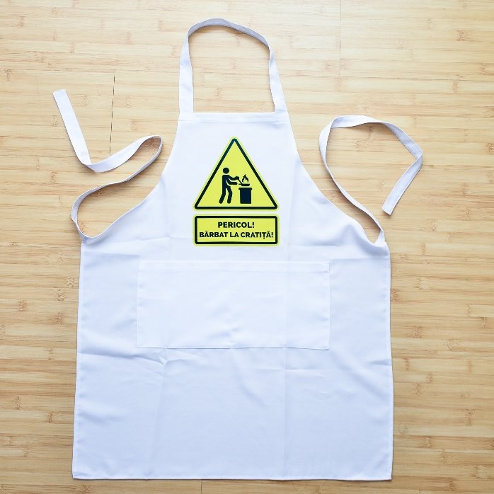 Șorț personalizat - Pericol în bucătărie