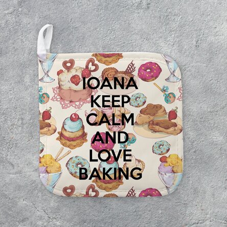 Suport oală fierbinte personalizat cu text - Keep Calm