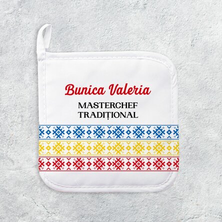 Suport oală fierbinte personalizat cu text - Masterchef tradițional