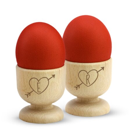 Suport ouă personalizat pentru cuplu - Hearts