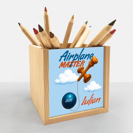 Suport pentru creioane personalizat cu text - Airplane Master