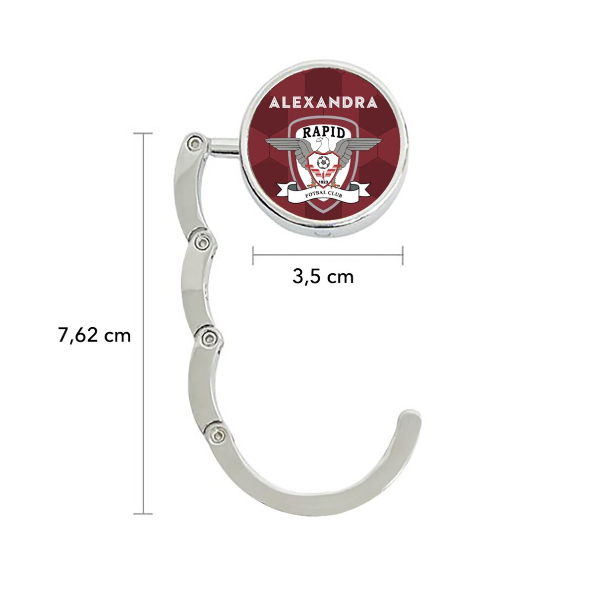 Suport geantă pentru masă FC Rapid personalizat cu nume 