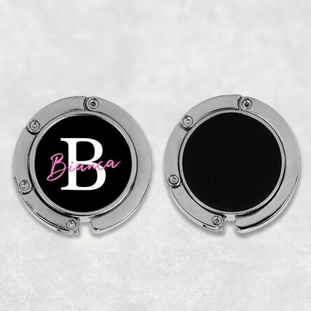 Suport geantă pentru masă personalizat cu nume și inițială