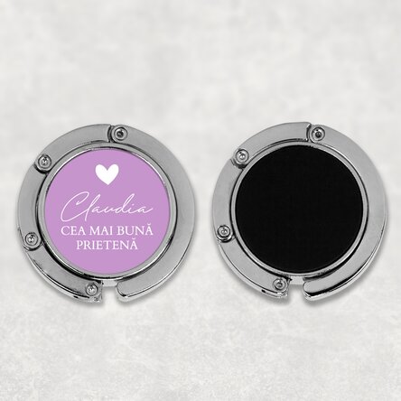 Suport geantă pentru masă personalizat cu text - Inimă