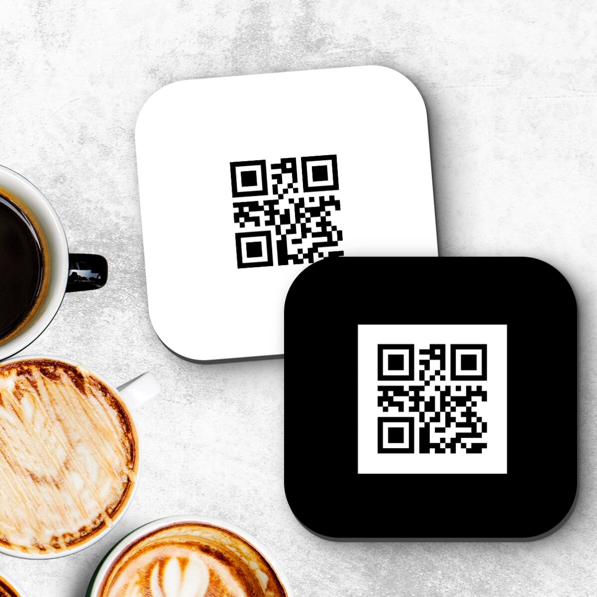 Suport pentru pahar personalizat cod QR