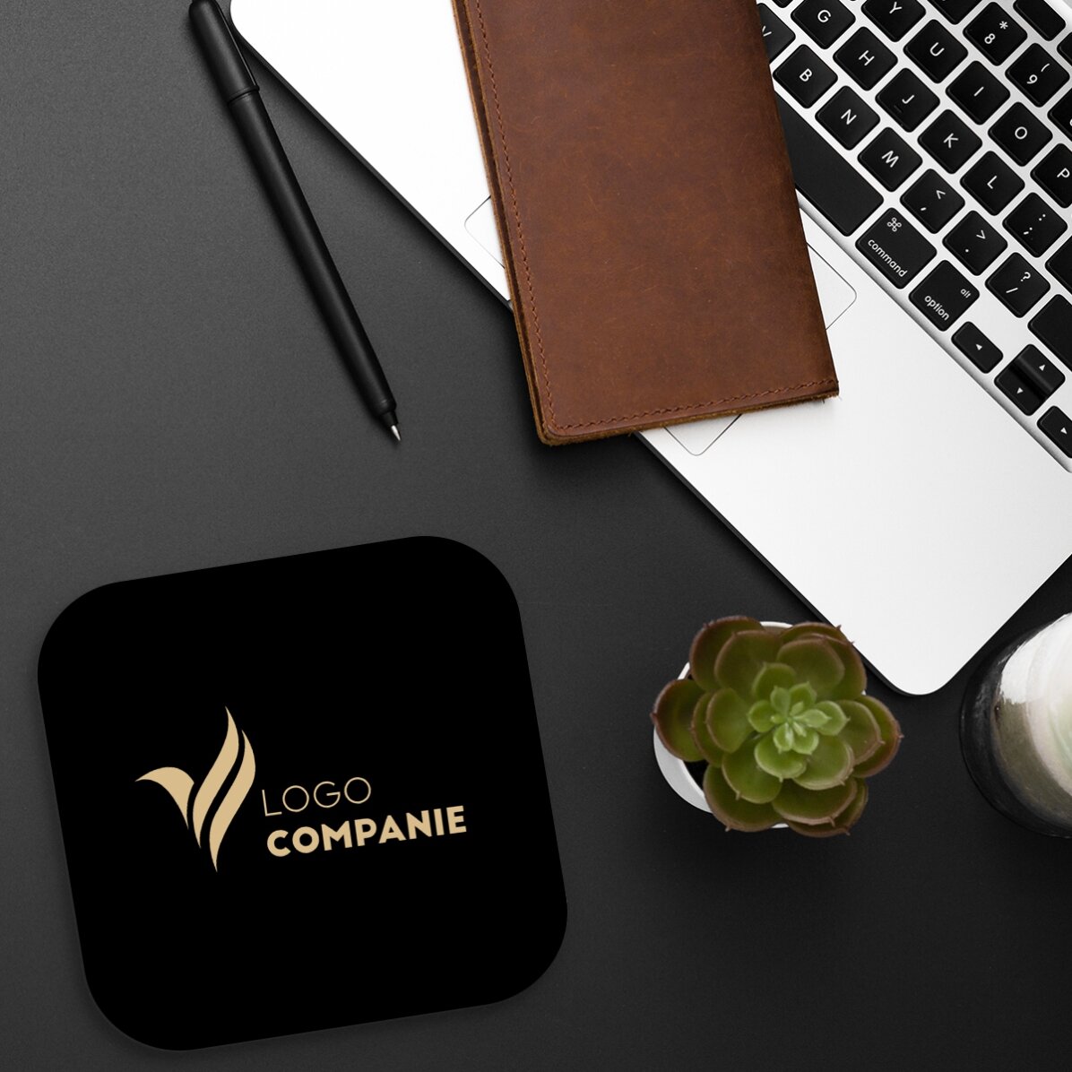 Suport pentru pahar personalizat cu logo