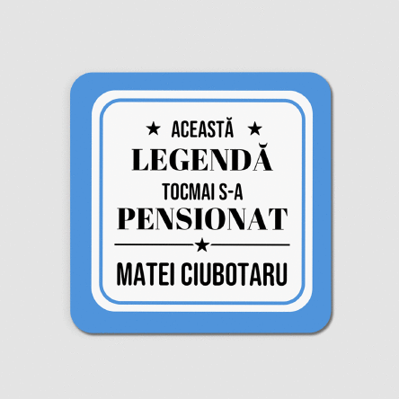 Suport pentru pahar personalizat cu text - Pensionat