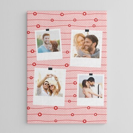 Tablou canvas personalizat cu 4 poze de Valentine