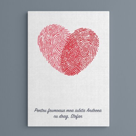 Tablou canvas personalizat inimă