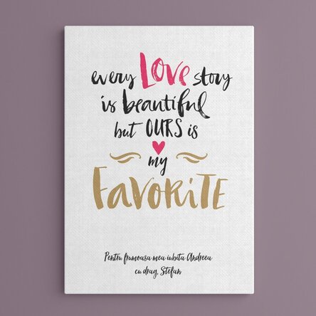 Tablou canvas personalizat Love Story