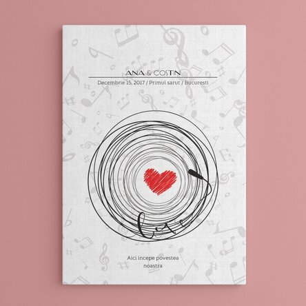 Tablou canvas personalizat - muzică, dragoste, poveste