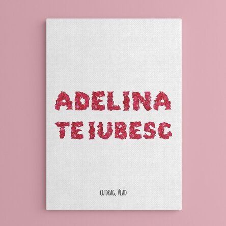 Tablou canvas personalizat petale trandafir