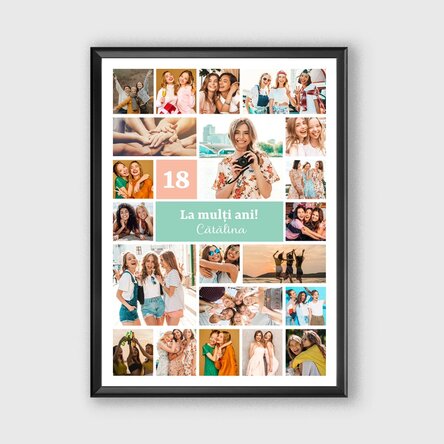 Tablou personalizat 21 de poze și text - Colaj