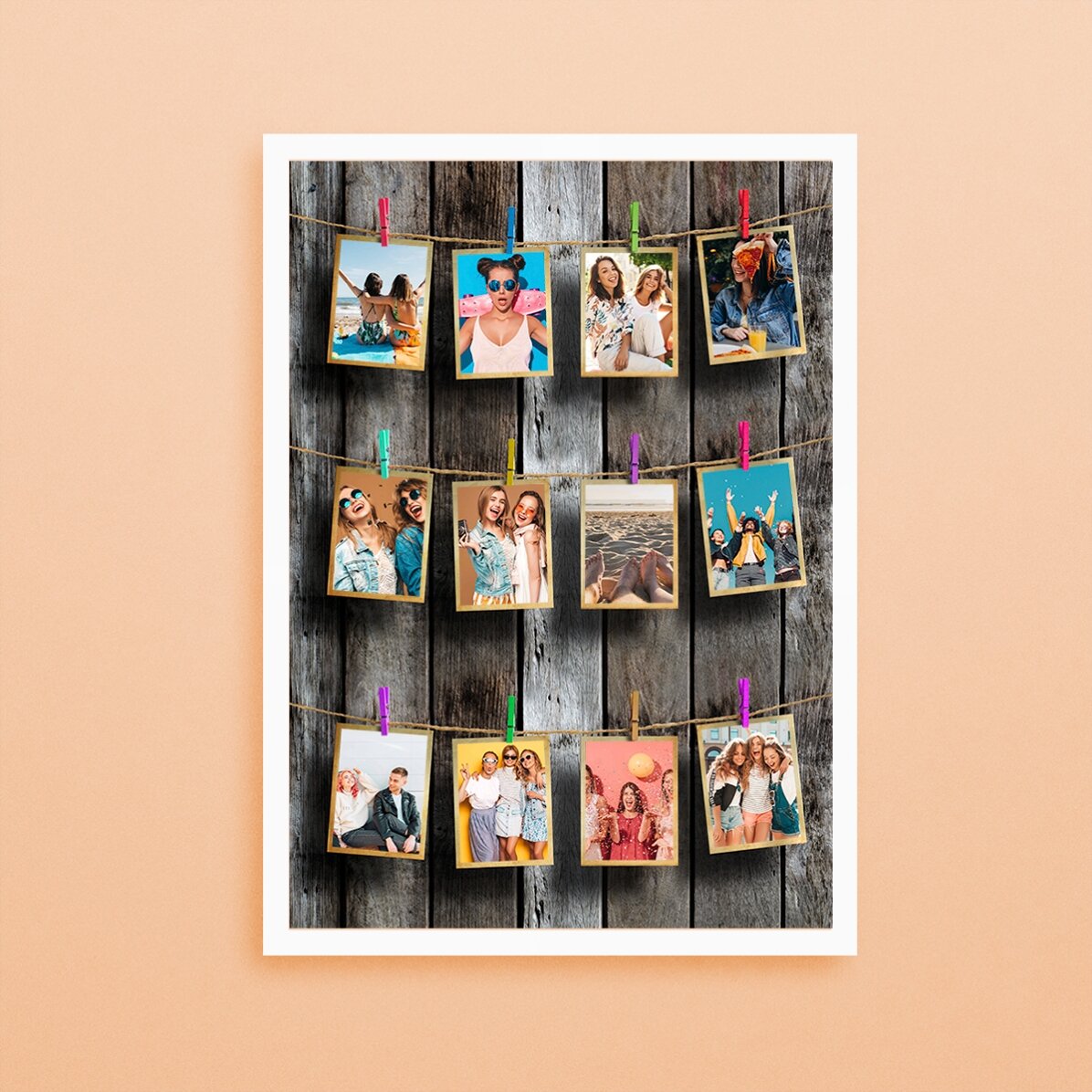 Tablou personalizat cu 12 poze de pus in ramă