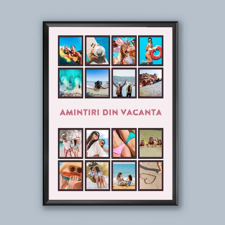 Tablou personalizat cu 16 poze de vacanță