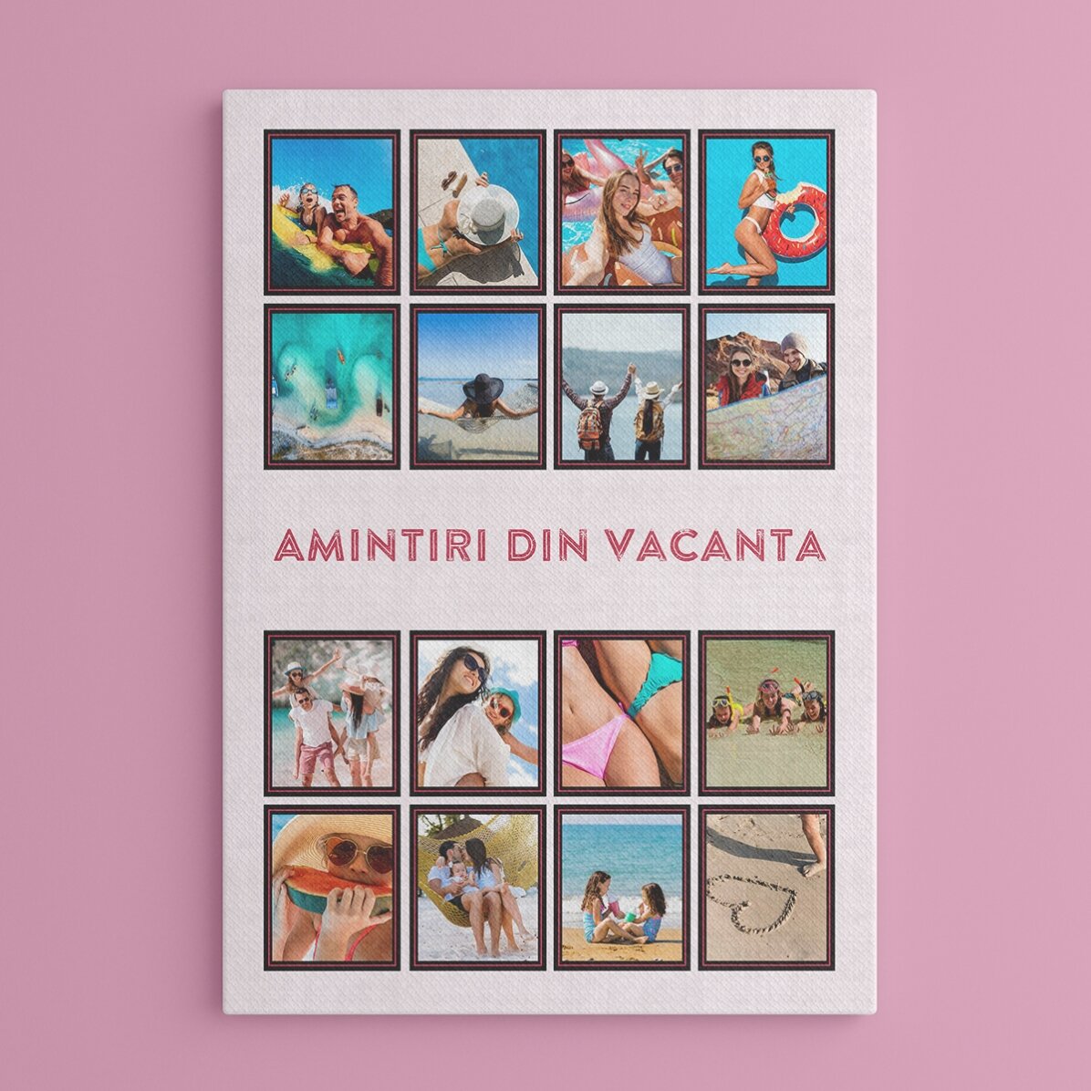Tablou personalizat cu 16 poze de vacanță