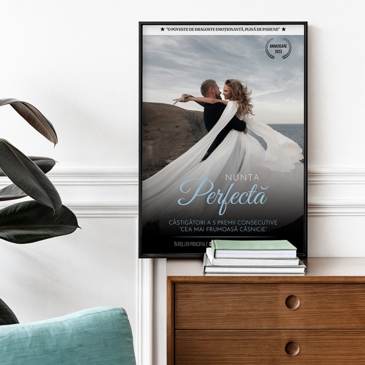 Tablou personalizat cu o poză și mesaj - Afiș de film