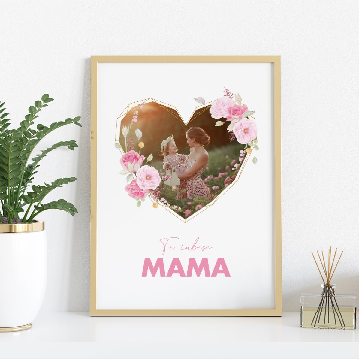 Tablou personalizat cu poză și text - From my heart