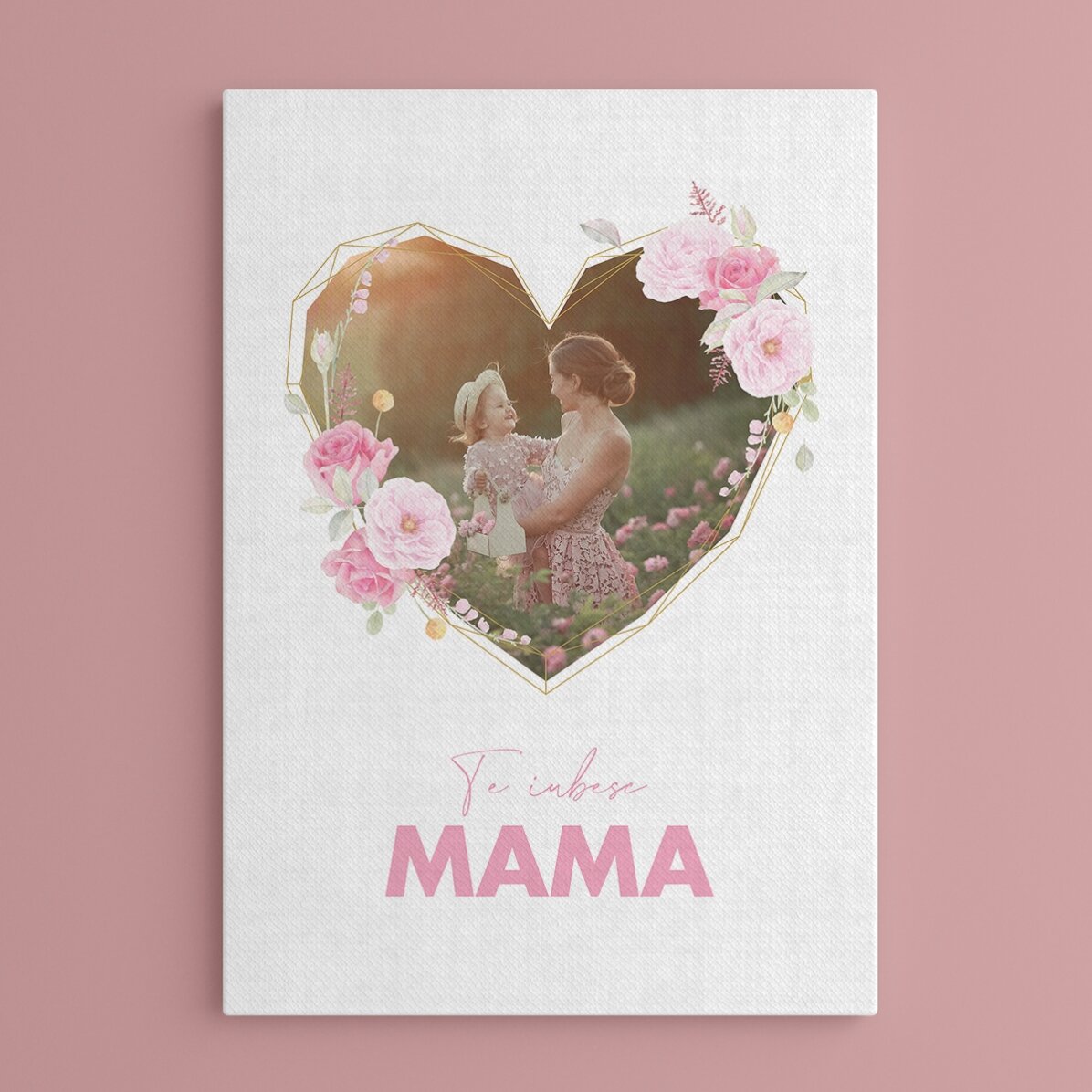 Tablou personalizat cu poză și text - From my heart