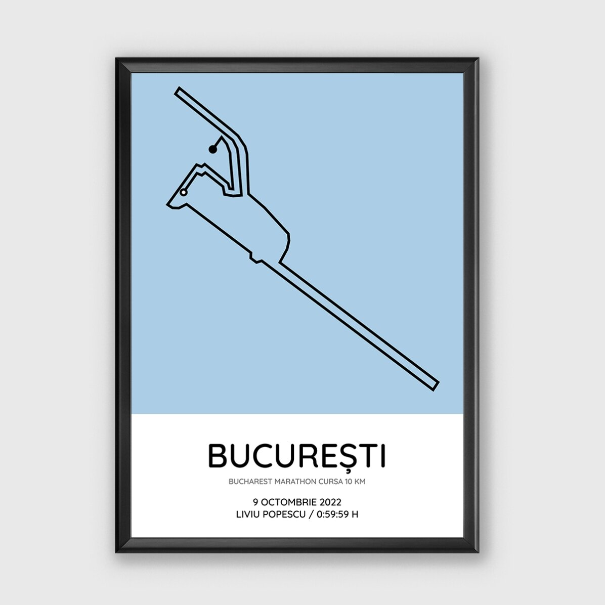 Tablou personalizat cu text - Bucharest Marathon Cursa 10 km