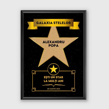 Tablou personalizat cu text - Galaxia stelelor