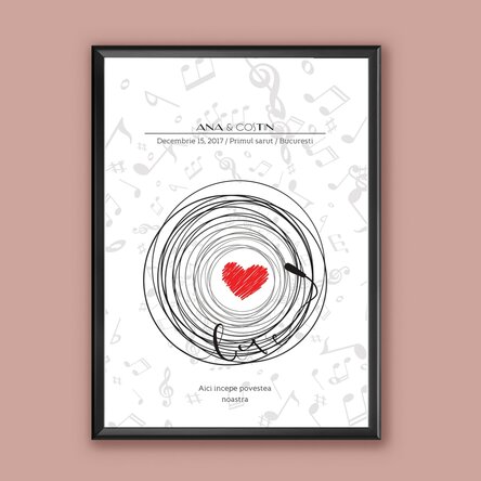 Tablou personalizat - muzică, dragoste, poveste