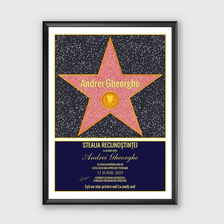 Tablou personalizat - steaua recunoștinței