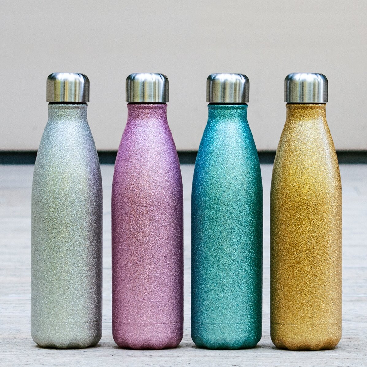 Termos cu glitter personalizat cu nume