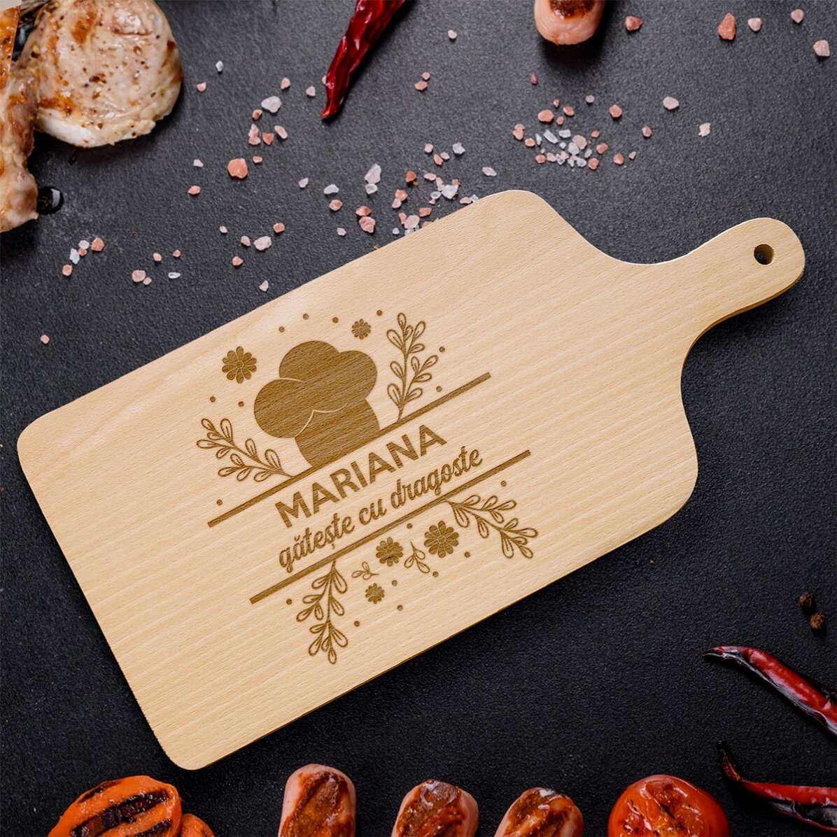 Tocător personalizat cu mesaj - Dragoste