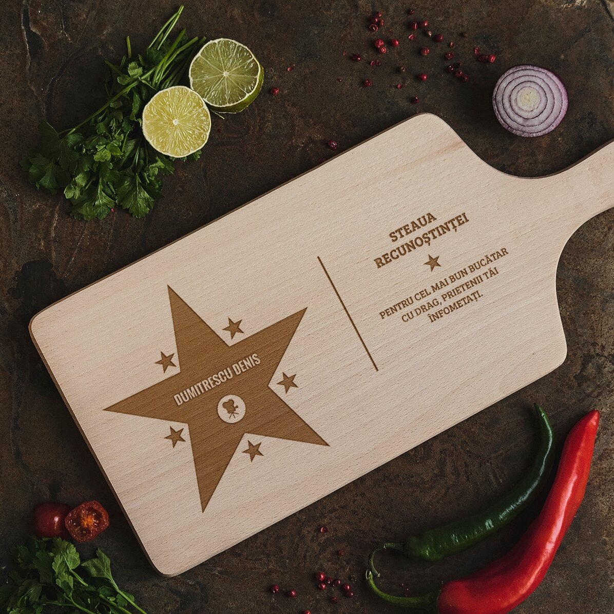 Tocător personalizat - Steaua recunoștinței