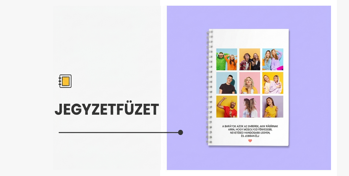 Személyre szabott jegyzetfüzetek