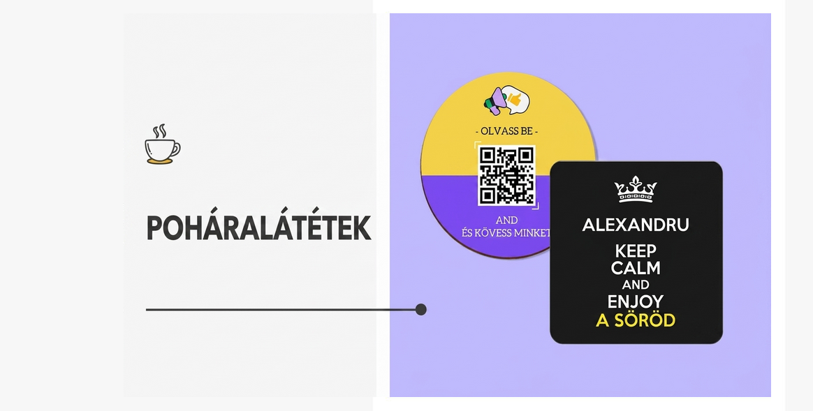 Személyre szabott pohártartók