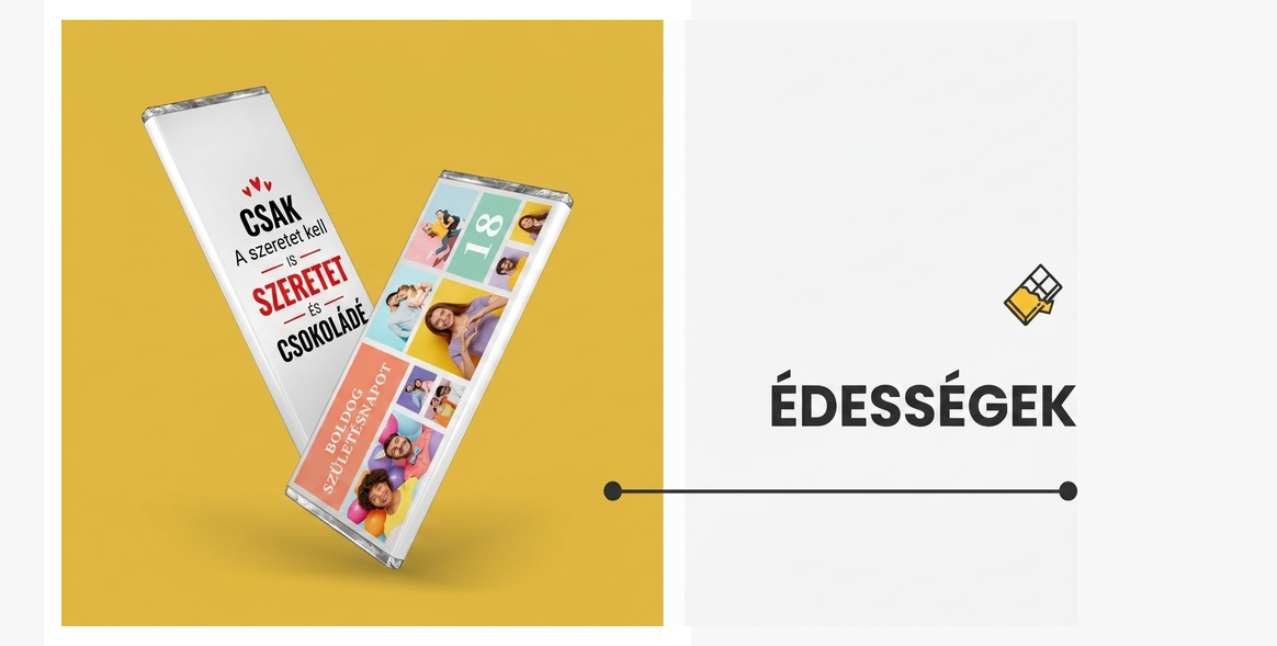 Minden személyre szabott édesség és csokoládé